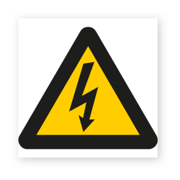 Skylten - Varning för farlig elektrisk spänning.