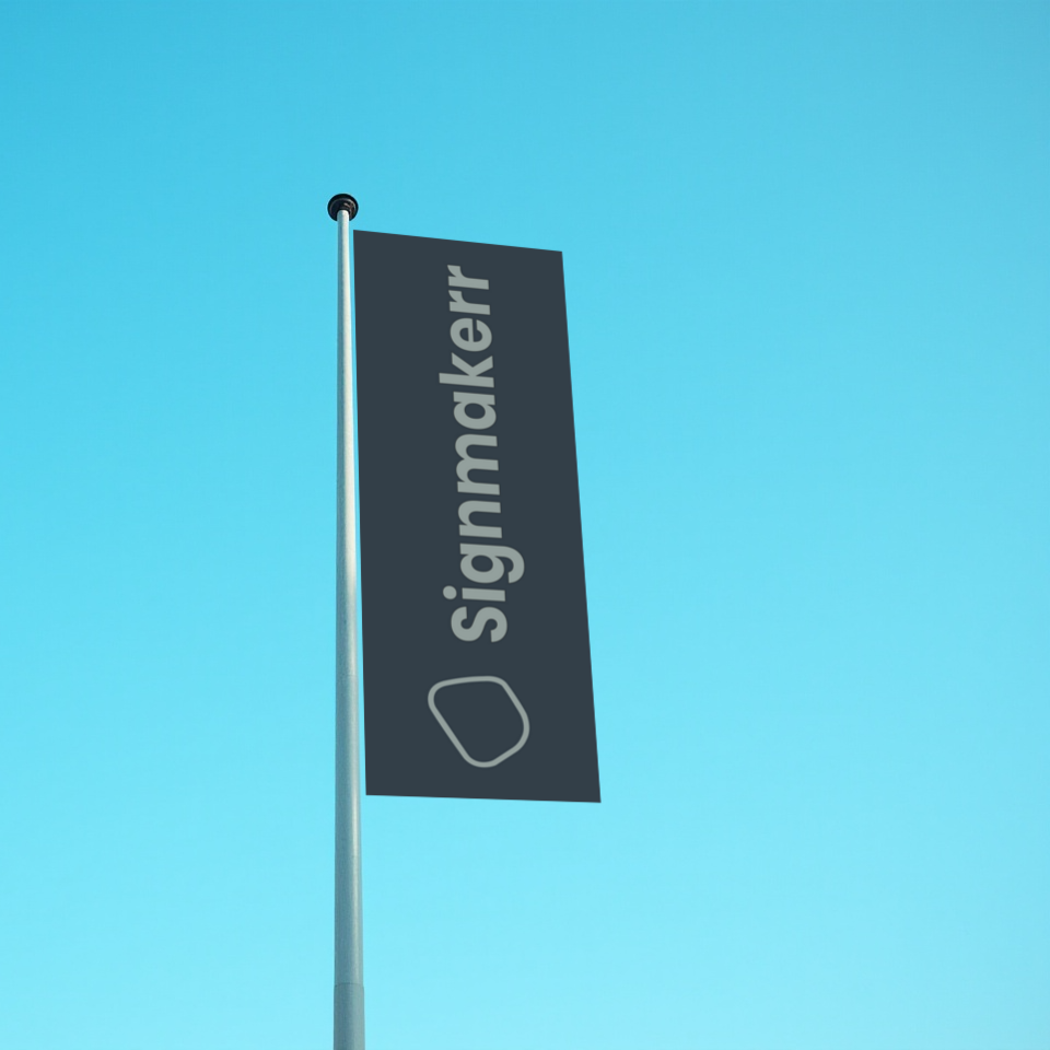 Företagsflagga 100x300 cm